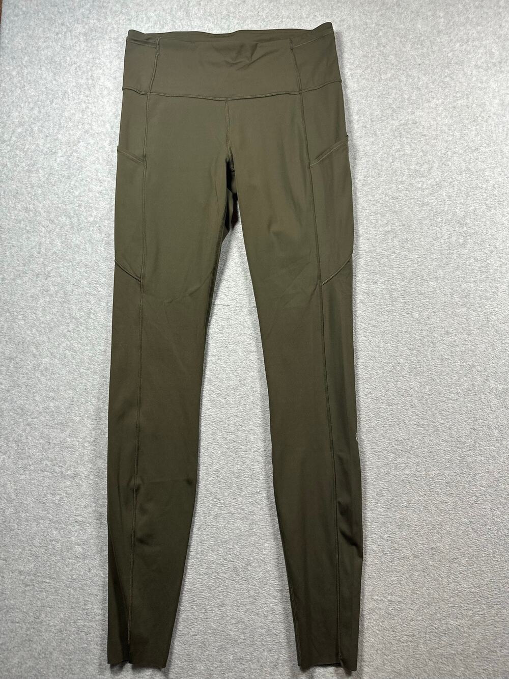 Lululemon Speed Up Running Tights Leggings Women's Size 8 Olive Green
